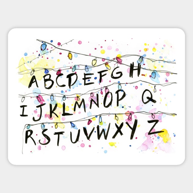 Christmas Lights Alphabet Magnet by Olechka